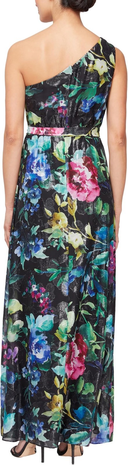 SLNY Elegant Dark Floral Evening Gown Size 22