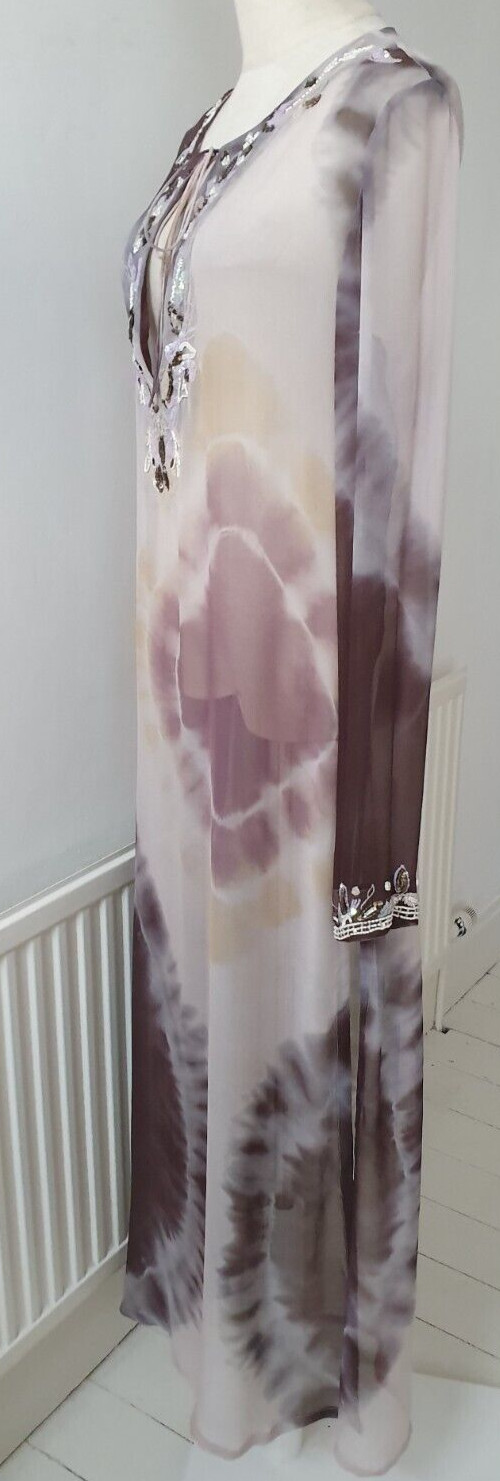 ***GORGEOUS***ALL SAINTS ZAMI MAXI KAFTAN, UK14, US10, EU42, 100% SILK