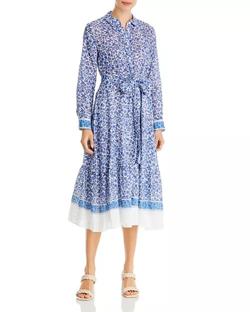 Kobi Halperin Penelope Tie Waist Midi Dress Floral Sz S NWT $498 Cottagecore