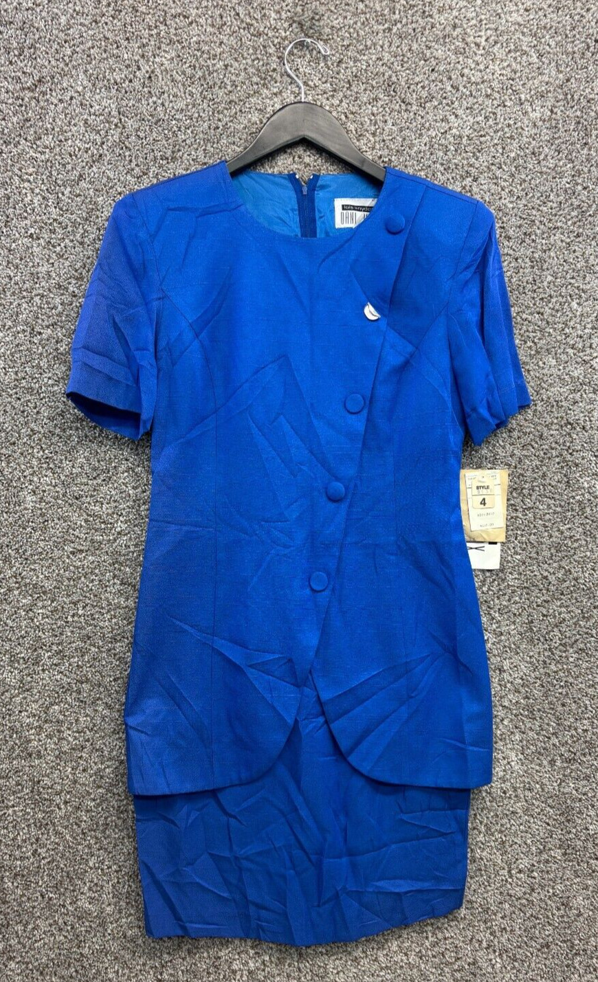 Lois Snyder Dani Max Blue Jacket Dress Vintage Career Dress Women’s Size 4
