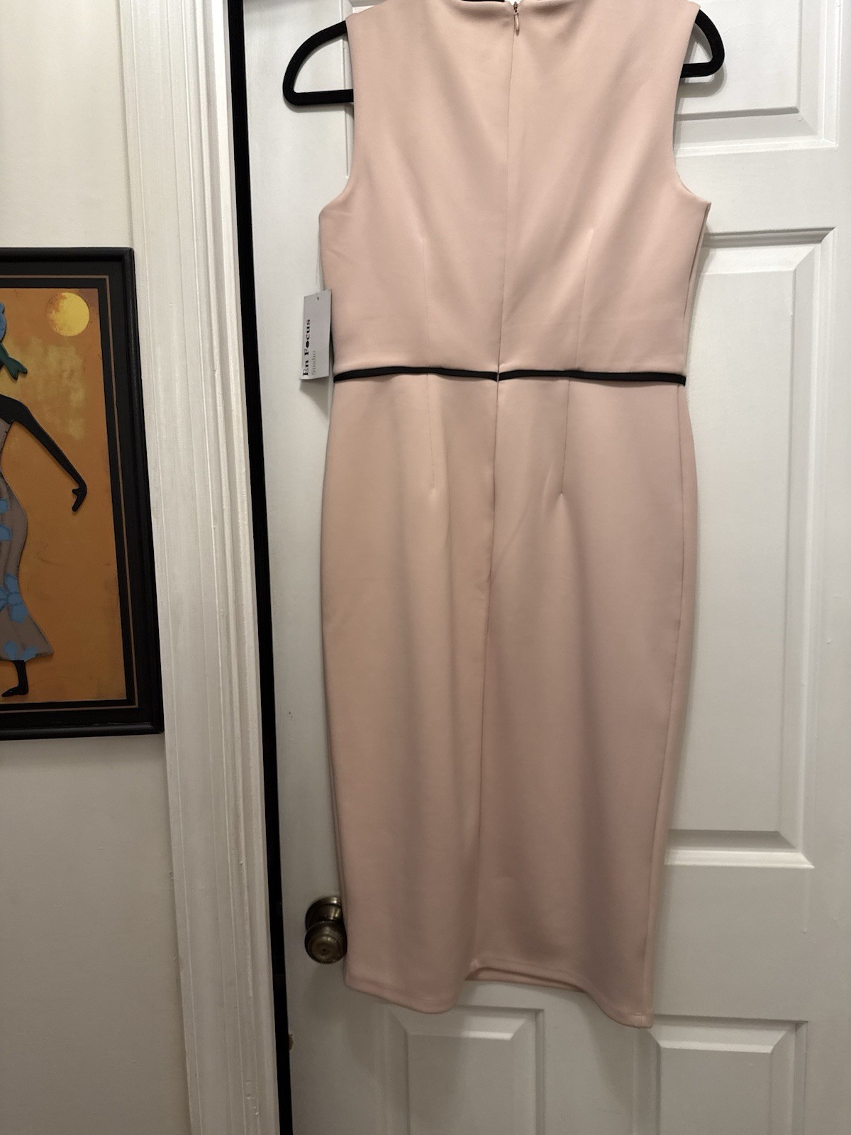 Designer Dress NWT Sz 6 Side Buttons Round Neck Reduced