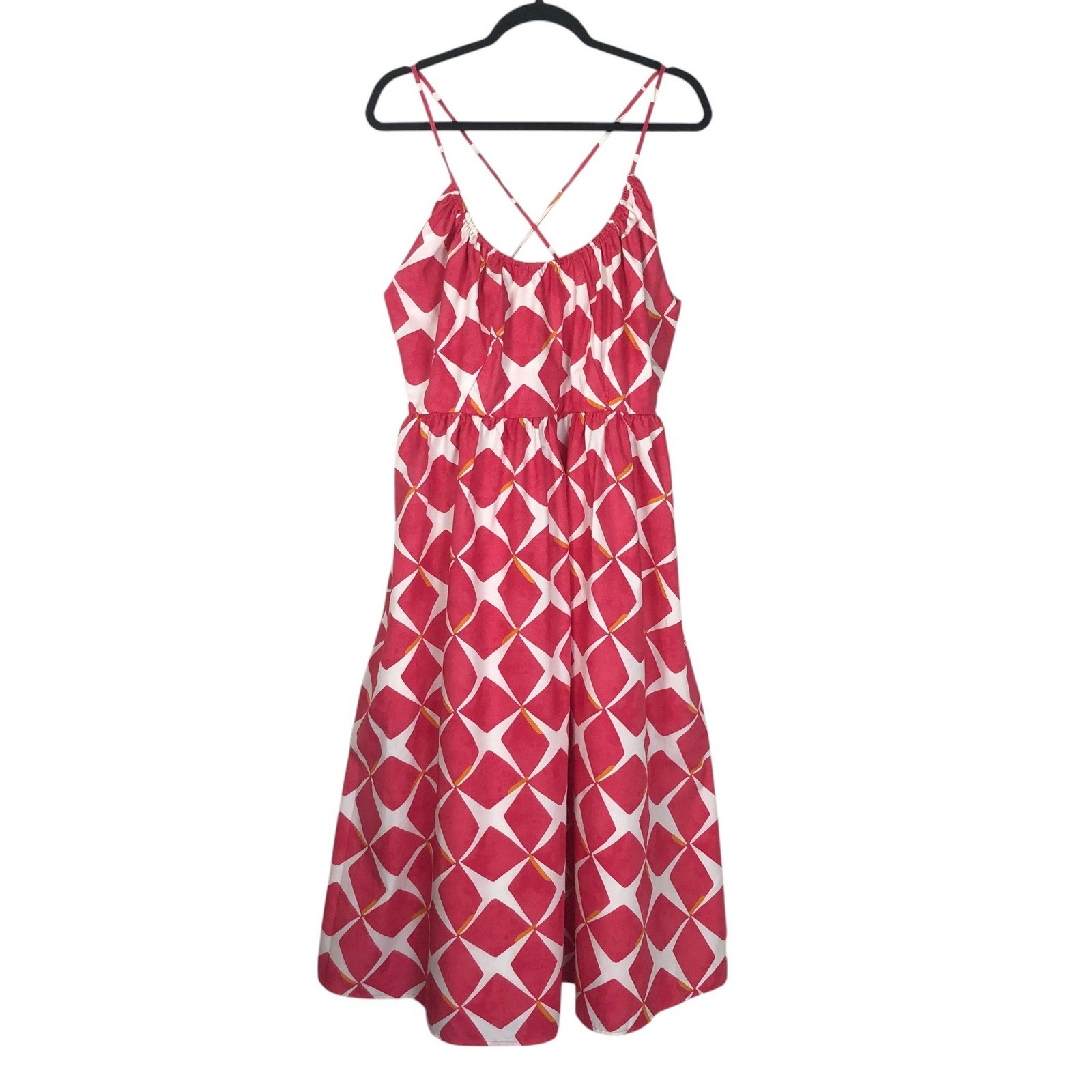 NEW Banana Republic Womens Poplin Halter Midi Dress Size L Resortwear Vacation