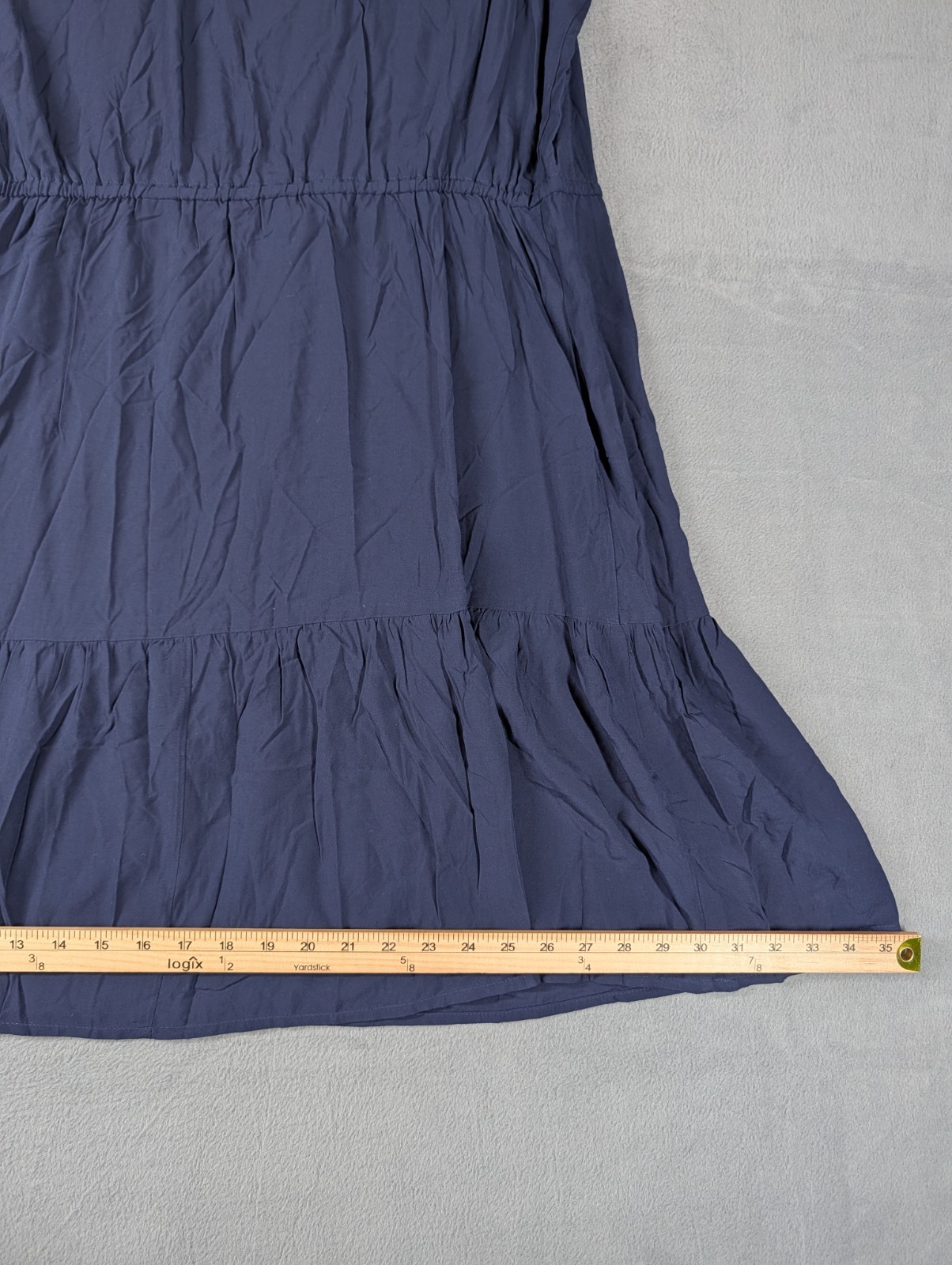 Gap Factory Womens Large Tall Navy Sleeveless Tiered Dress NWT Casual Boho Midi