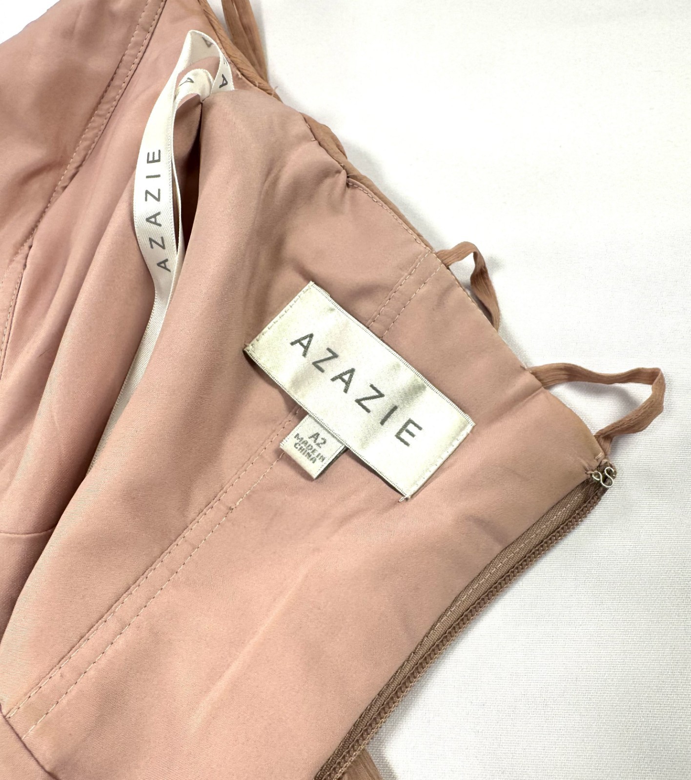 Azazie Soft Pink Dress | A2 | with a pocket | Used Good – Need Small Repair