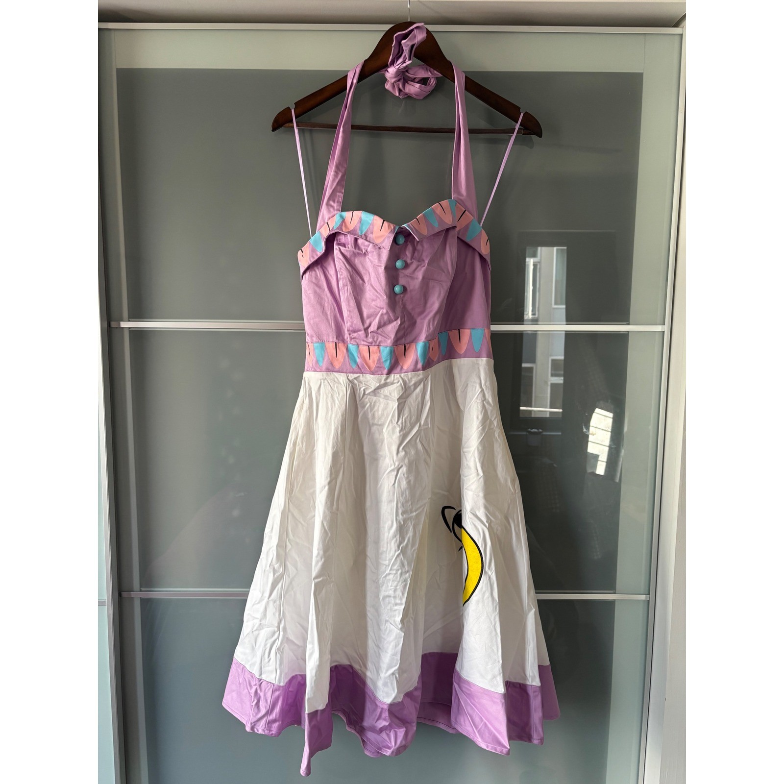NEW Disney Parks Mrs Potts Chip Cup Beauty and the Beast Halter Dress Large