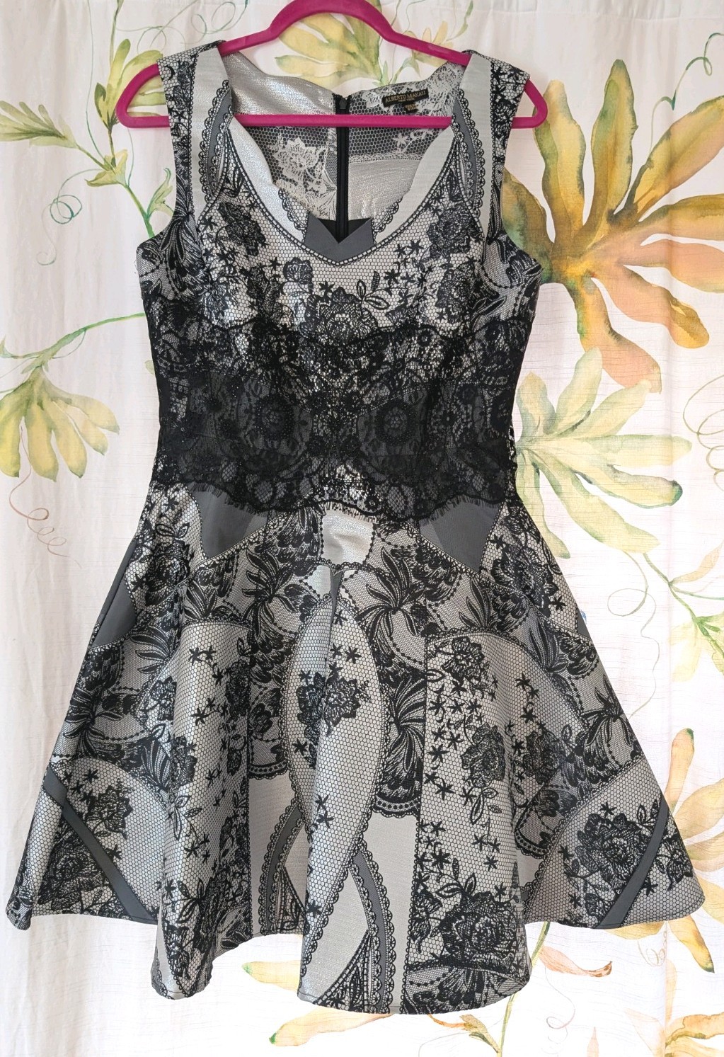 Alberto Makali Women’s Cocktail Party Dress Size 8 Black Lace