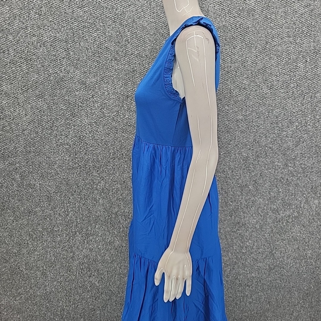 Destination 365 Womens Everyday Sleeveless Trendy Maxi Dress X-Small Size Blue
