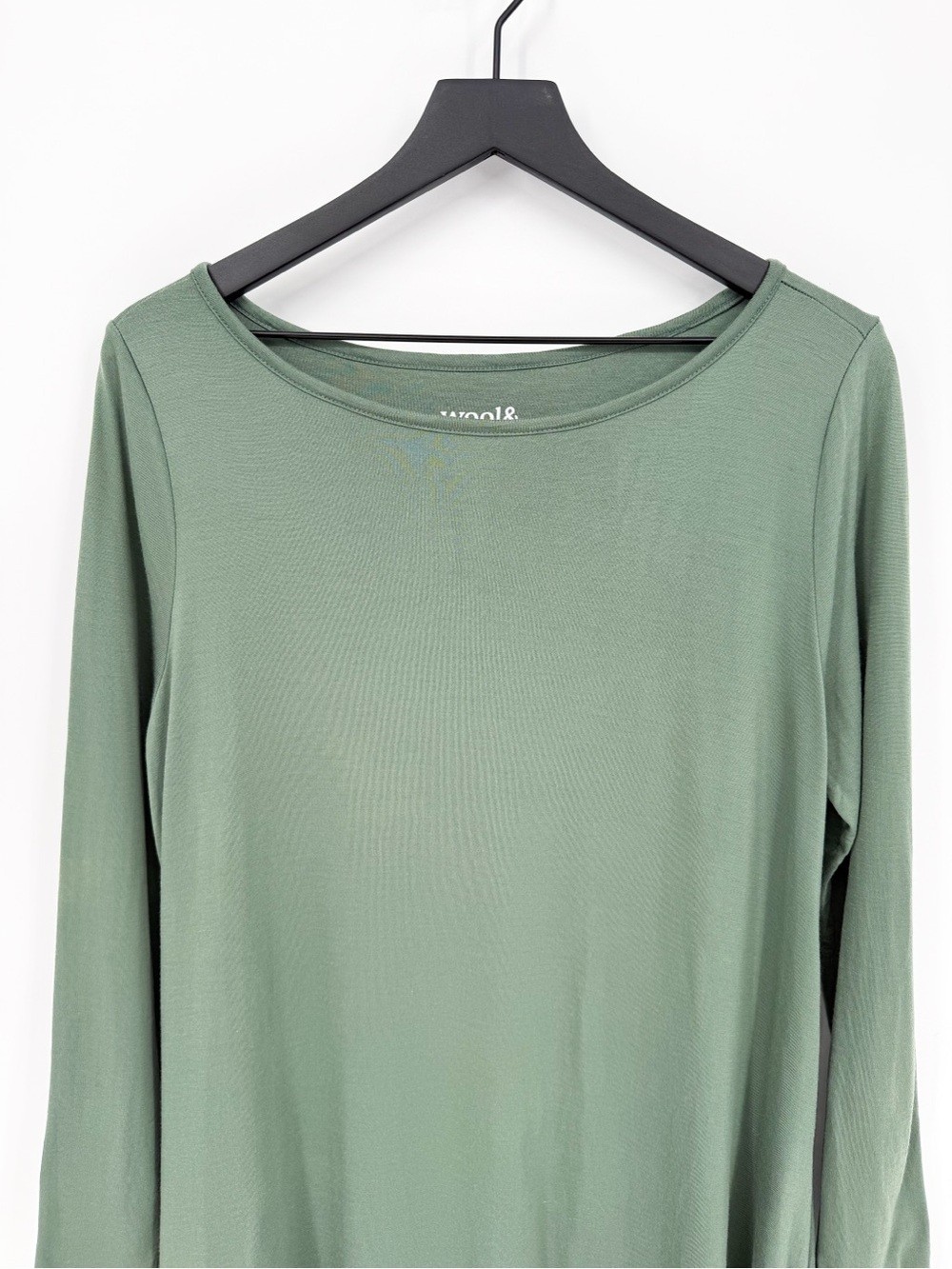 Wool& Women’s Large Rowena Merino Wool Swing Dress Sage Green