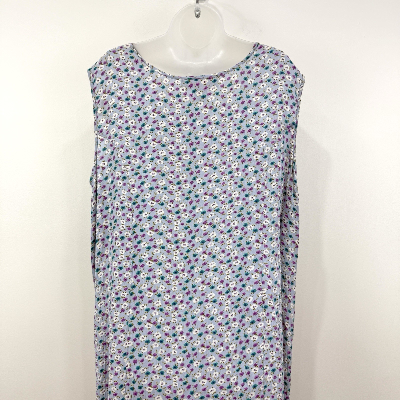 VTG JG Hook Maxi Dress Womens 2X Mixed Media Cottagecore Prairie Country Tiered