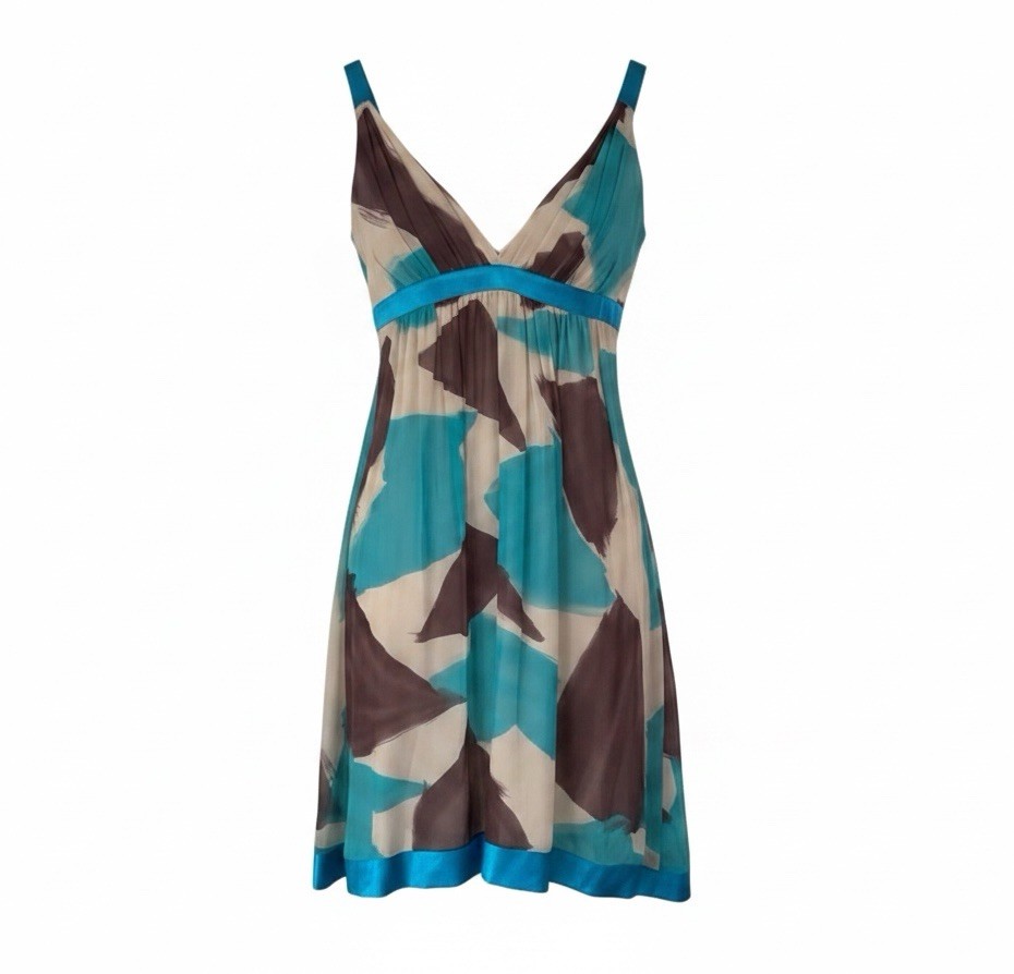 Sue Wong 100% Silk Watercolor Dress