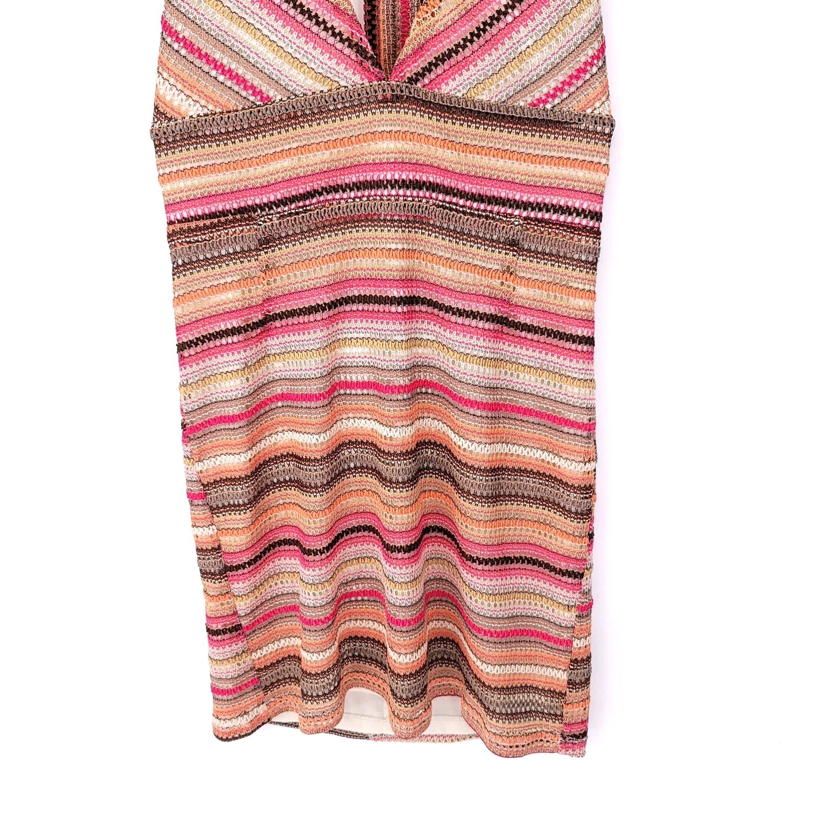 Kendall & Kylie Dress Womens Medium Short Mini Bodycon Halter V Tank Sleeveless