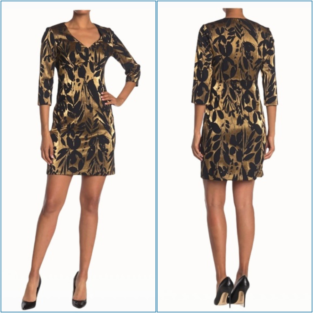 Trina Turk Eastern Luxe Muni Jacquard Metal Dress BNWT Size US 8 AU 12 Designer