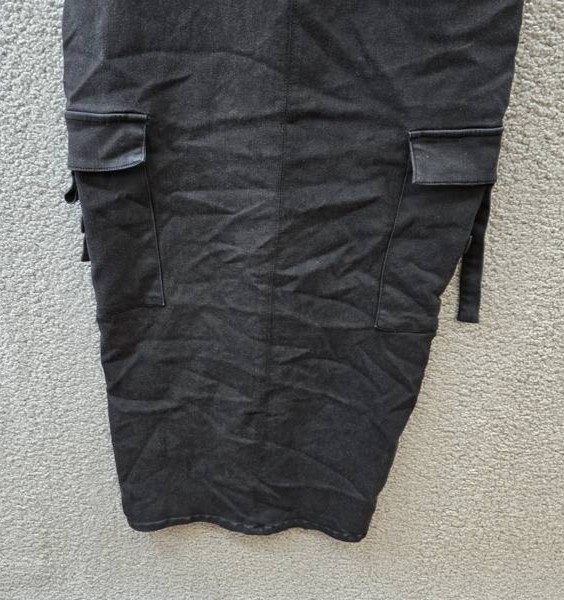 Tinseltown Sleeveless Cargo Bodycon Dress Juniors M Washed Black Zip Closure