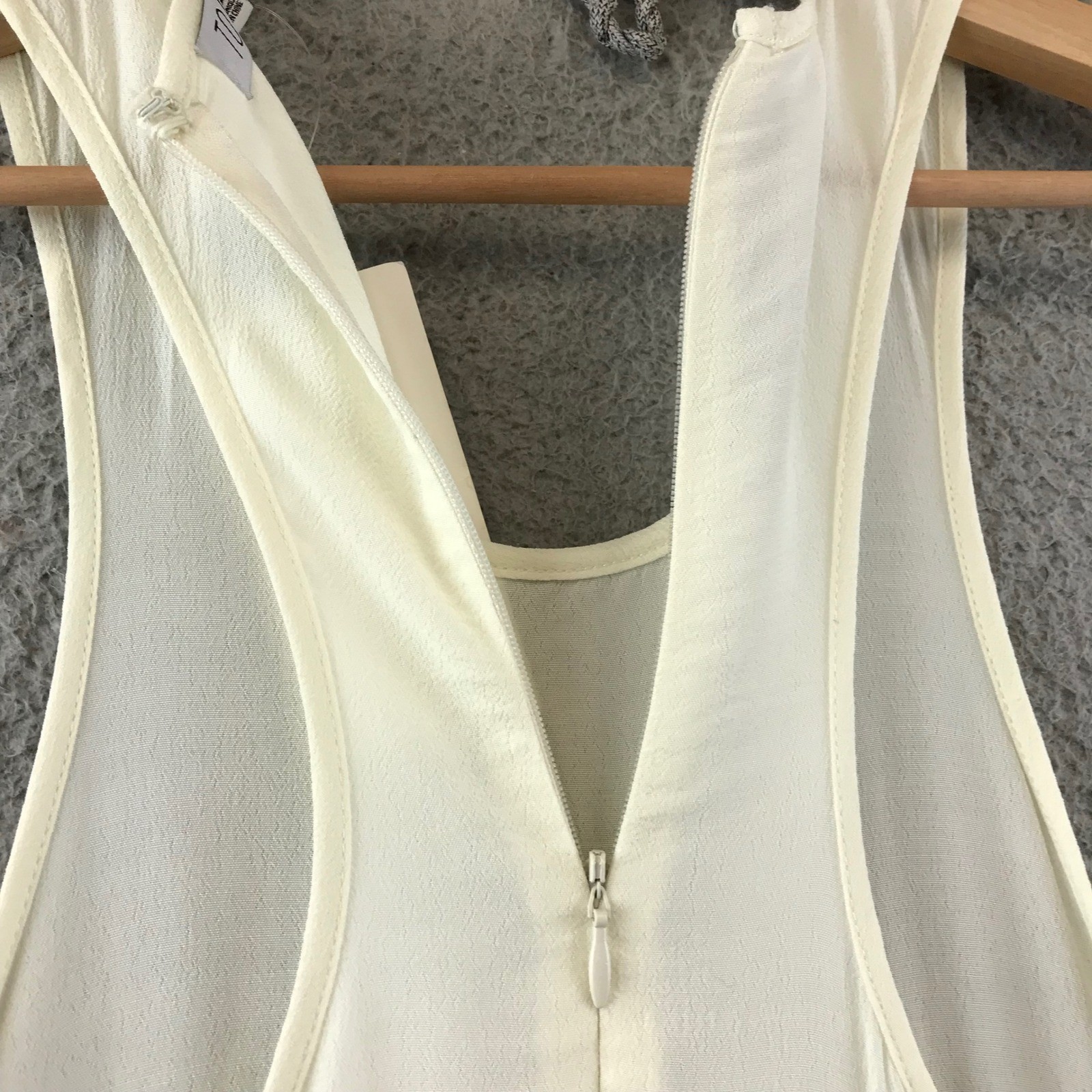 New TOBI XS Ivory Sleeveless High Low Dress Cutout Hem Casual Party Cocktail