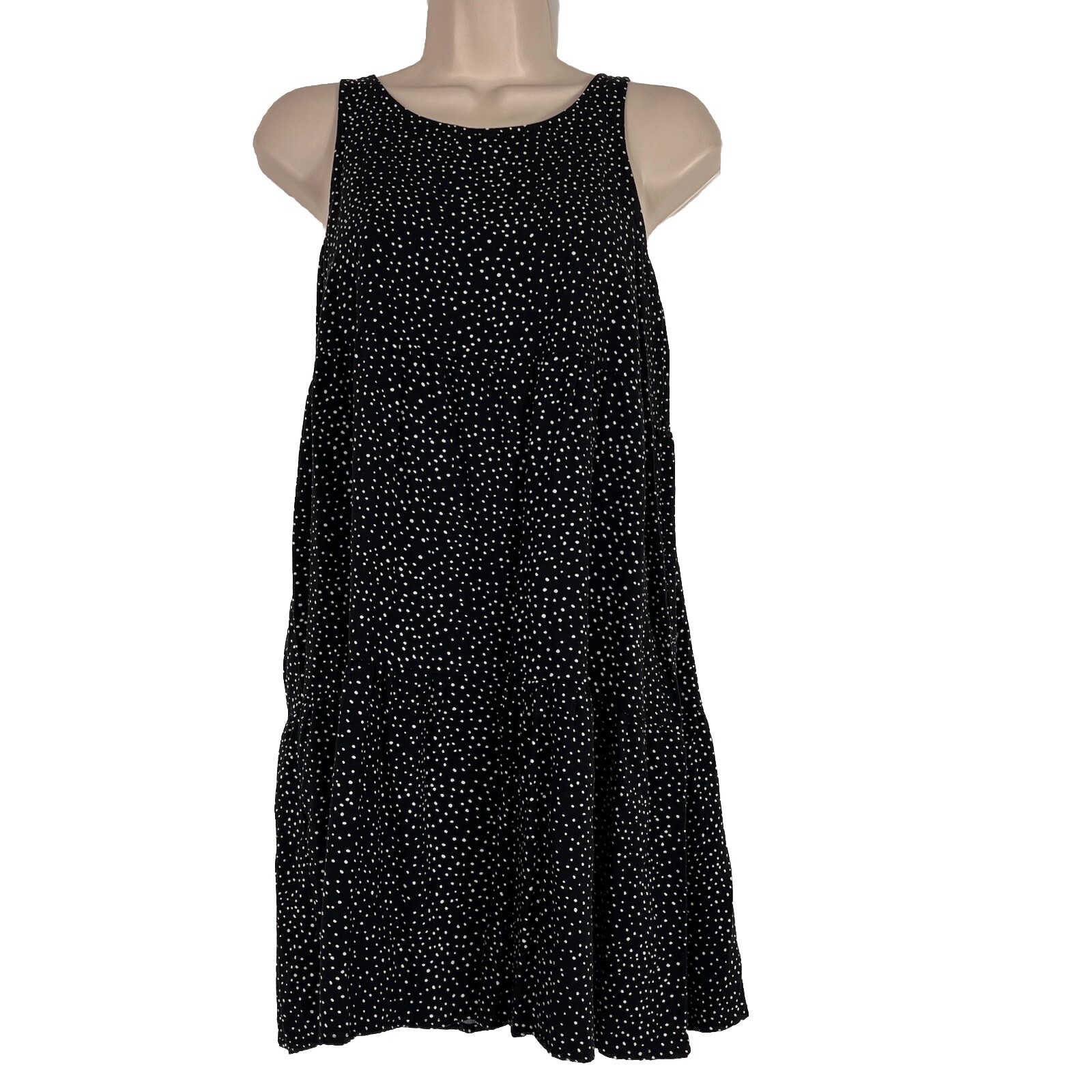 Pink Rose Dress Women’s Small Sleeveless Above Knee Mini Lightweight Polka Dot