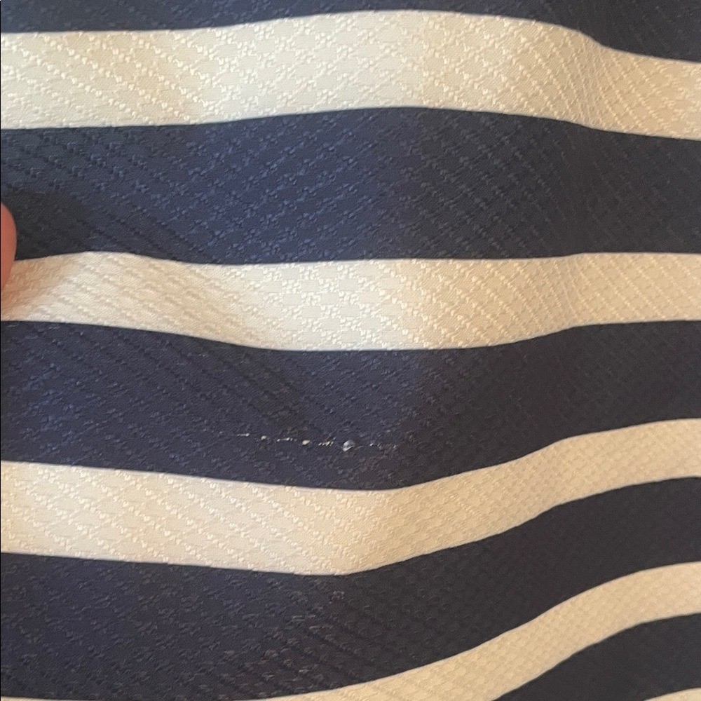 J. Howard Nautical Striped Dress Womens 10 Navy Preppy