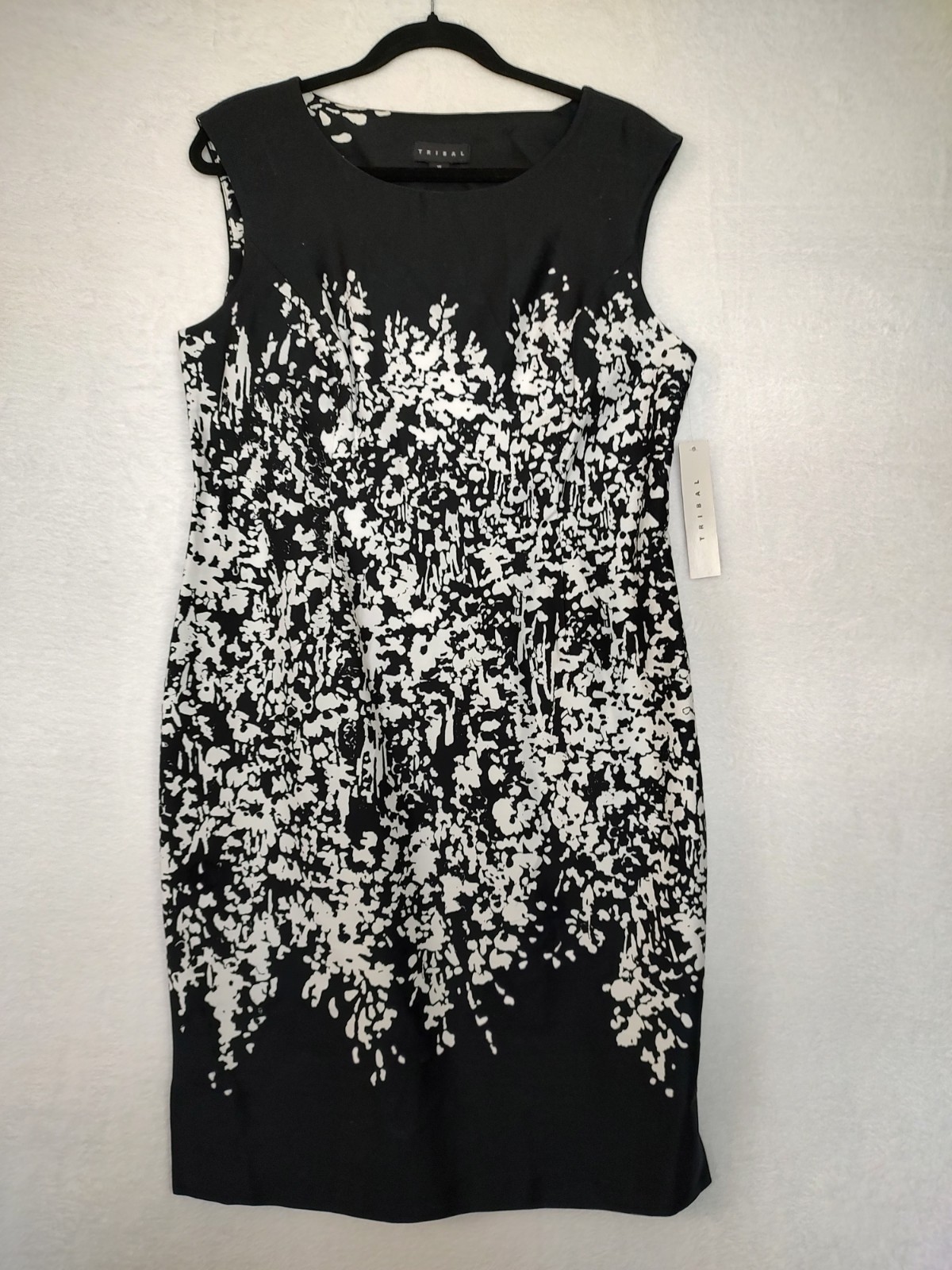 Tribal Speckled Dress Black And White Size 10 NWT