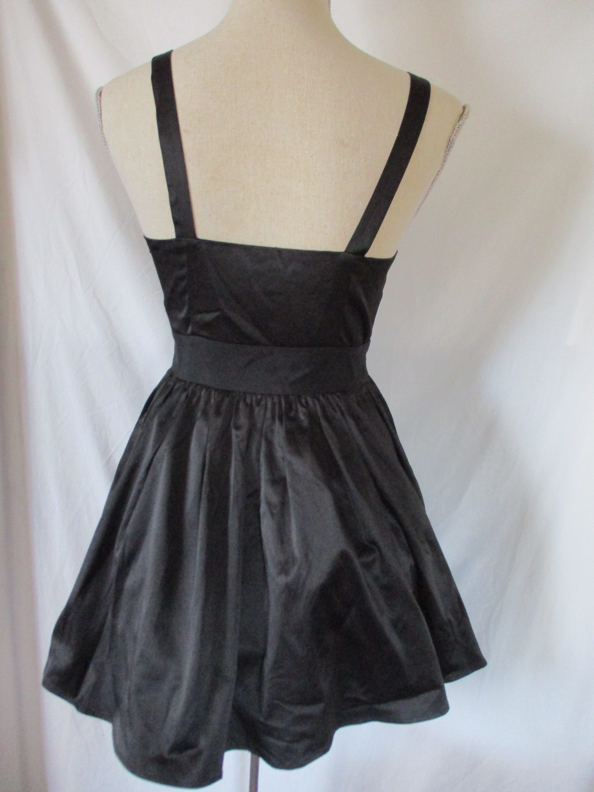FOREVER 21 Y2K vintage Black Tutu Party Dress Jr S Tulle petticoat satin & lace