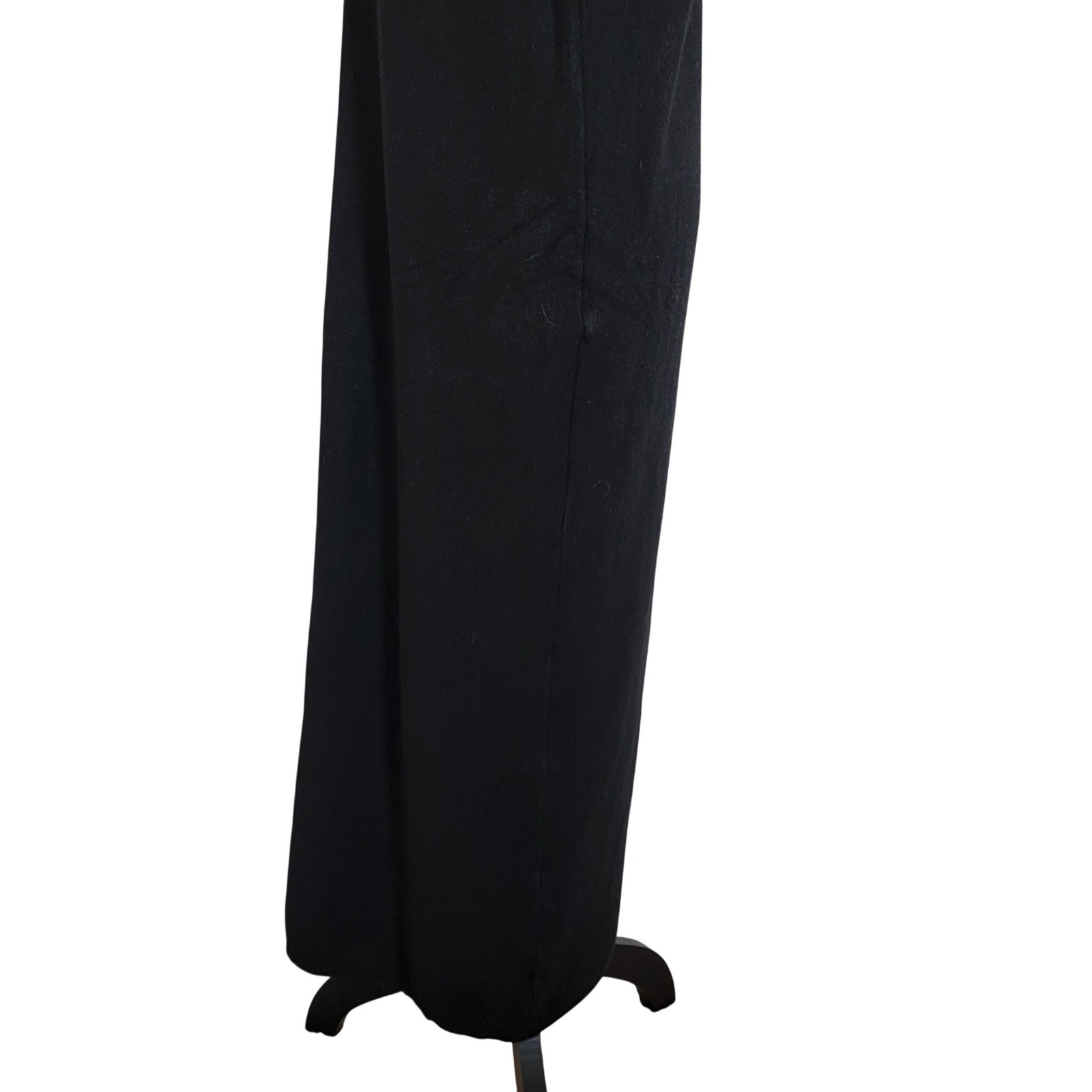Alchemia Tricot Made in Italy Medium Black Sleeveless Maxi Knit Dress Minimalist