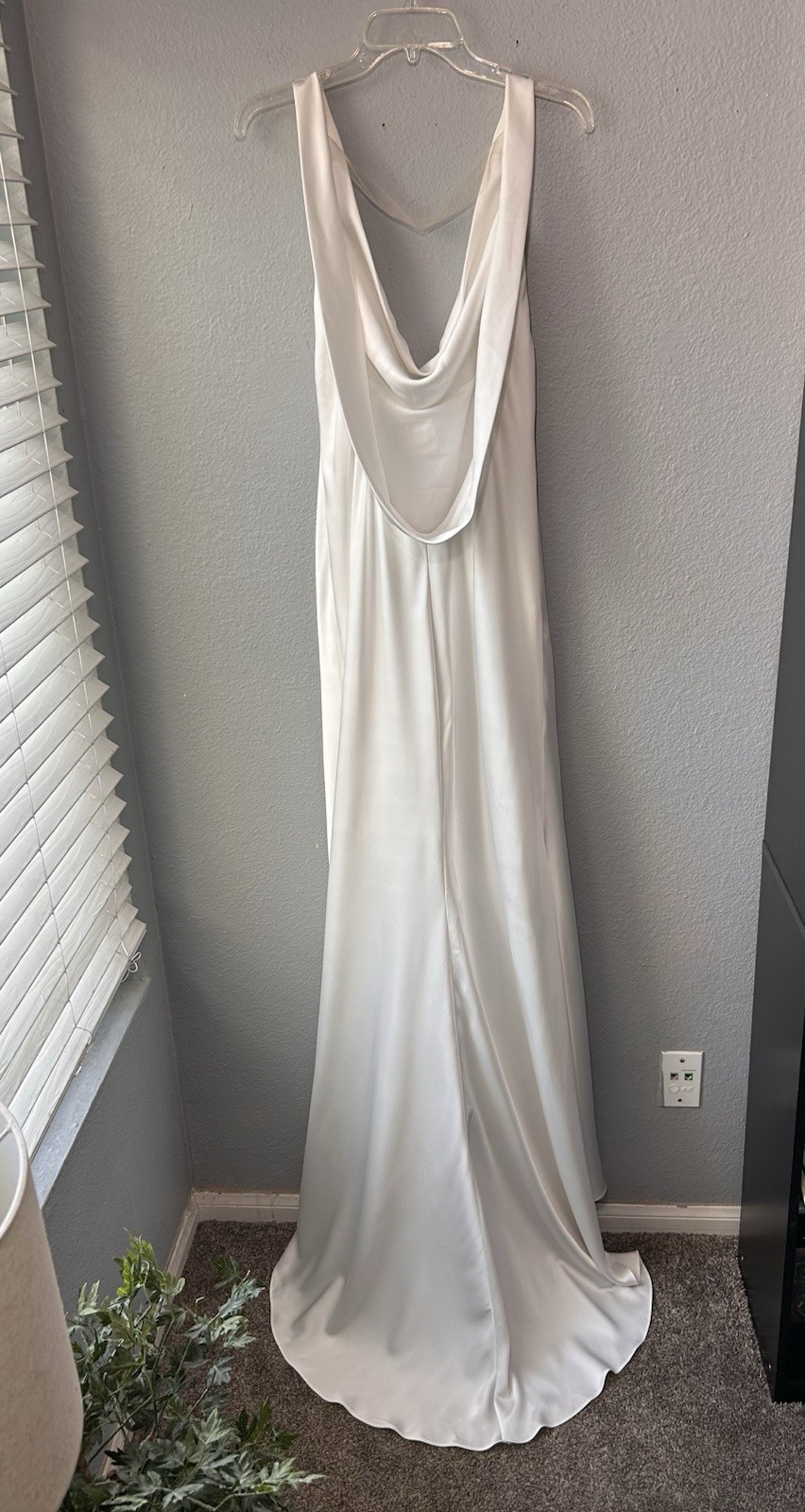 NEW NOEL & JEAN Katie May Muse Gown Ivory XL Satin Open Back Bridal *See Pics