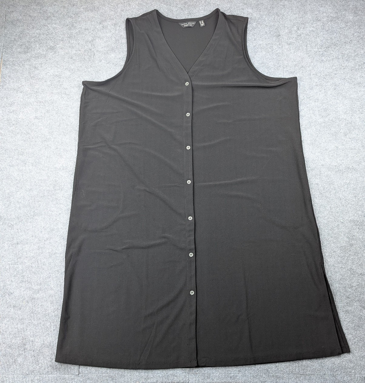 Susan Graver Midi Dress Womens 2X Liquid Knit Minimalist Button Front Career