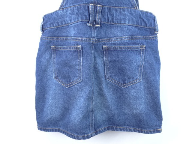 Blue Spice Juniors Overall Dress Size 3 Blue Denim Jean Distressed Jumper Dress