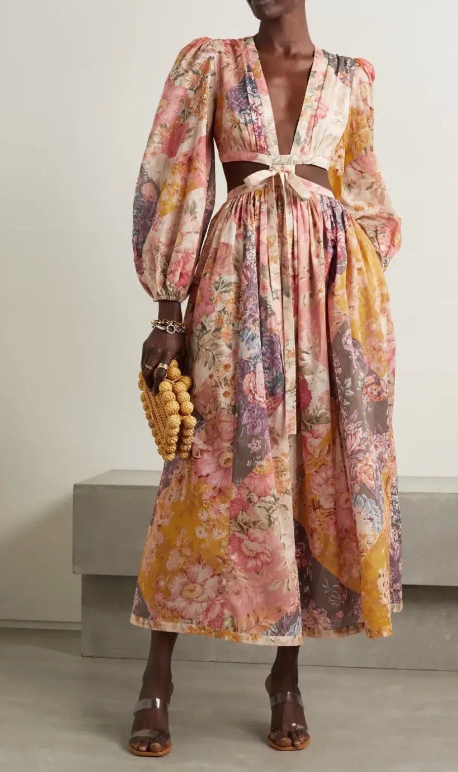 Zimmermann Women’s Floral Cotton Long Sleeve Maxi Dress. Summer Wedding Guest