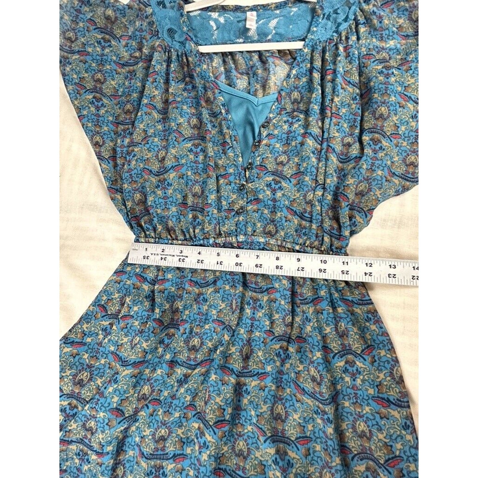 Xhilaration Women’s Sz S Babydoll sheer mini dress/tunic Fairy Hippie Bohemian