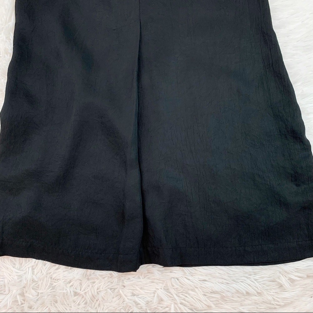 Rag & bone short sleeve crew neck pleated t-shirt dress in black side button