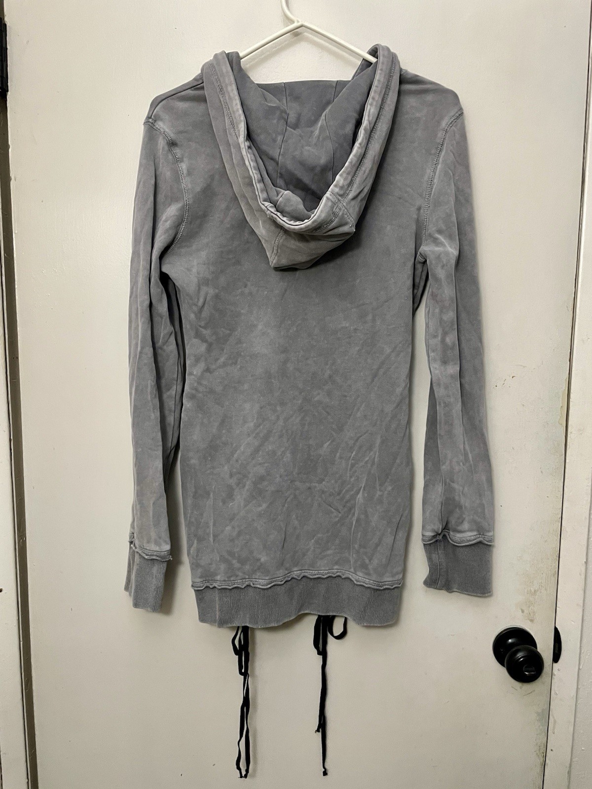 Dolls Kill Current Mood grey lace up hoodie dress size medium new with tags