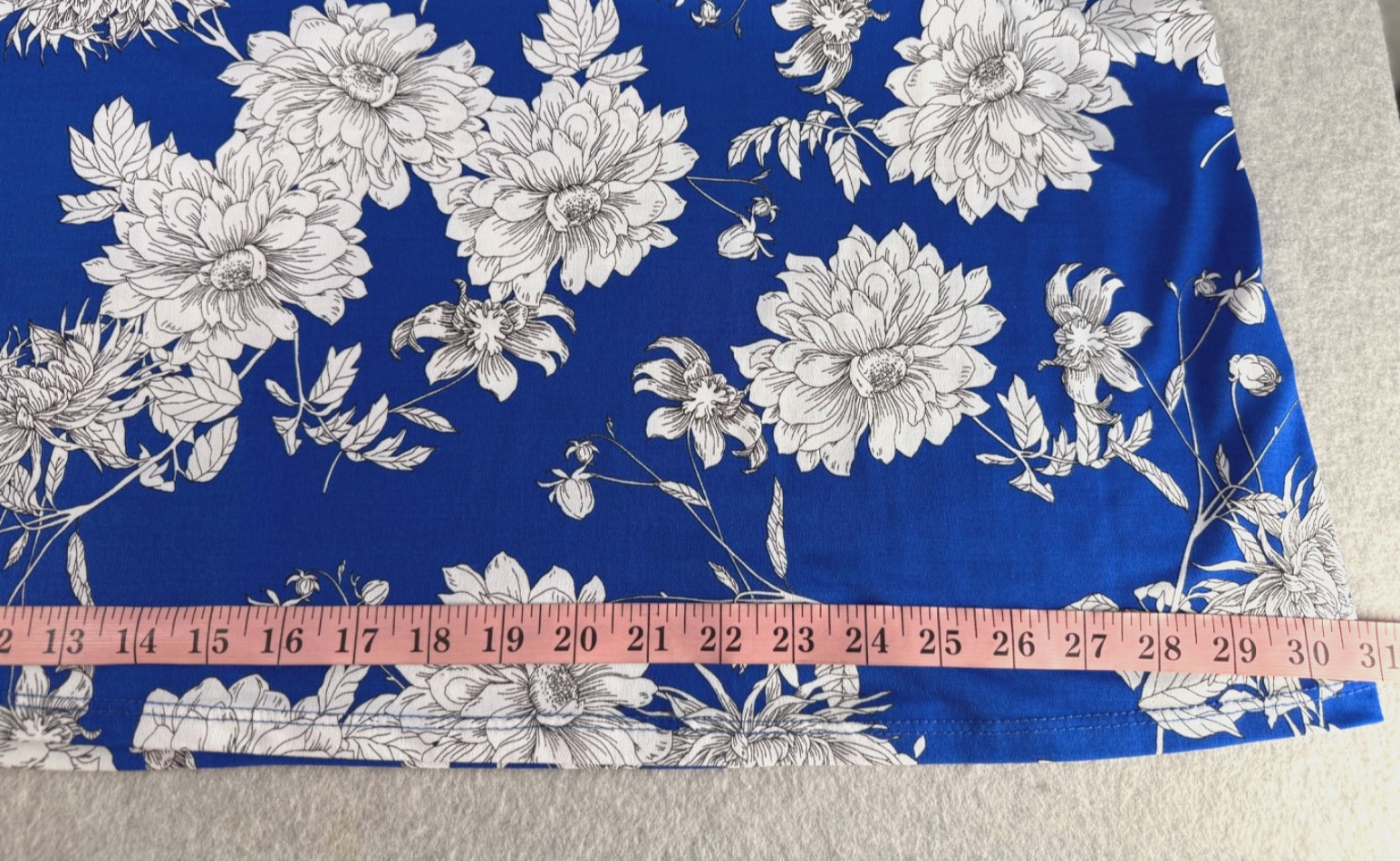 Roz & Ali Womens Dress Floral Shift Swing StretchBlue White Floral Sz 2X Pre-Own