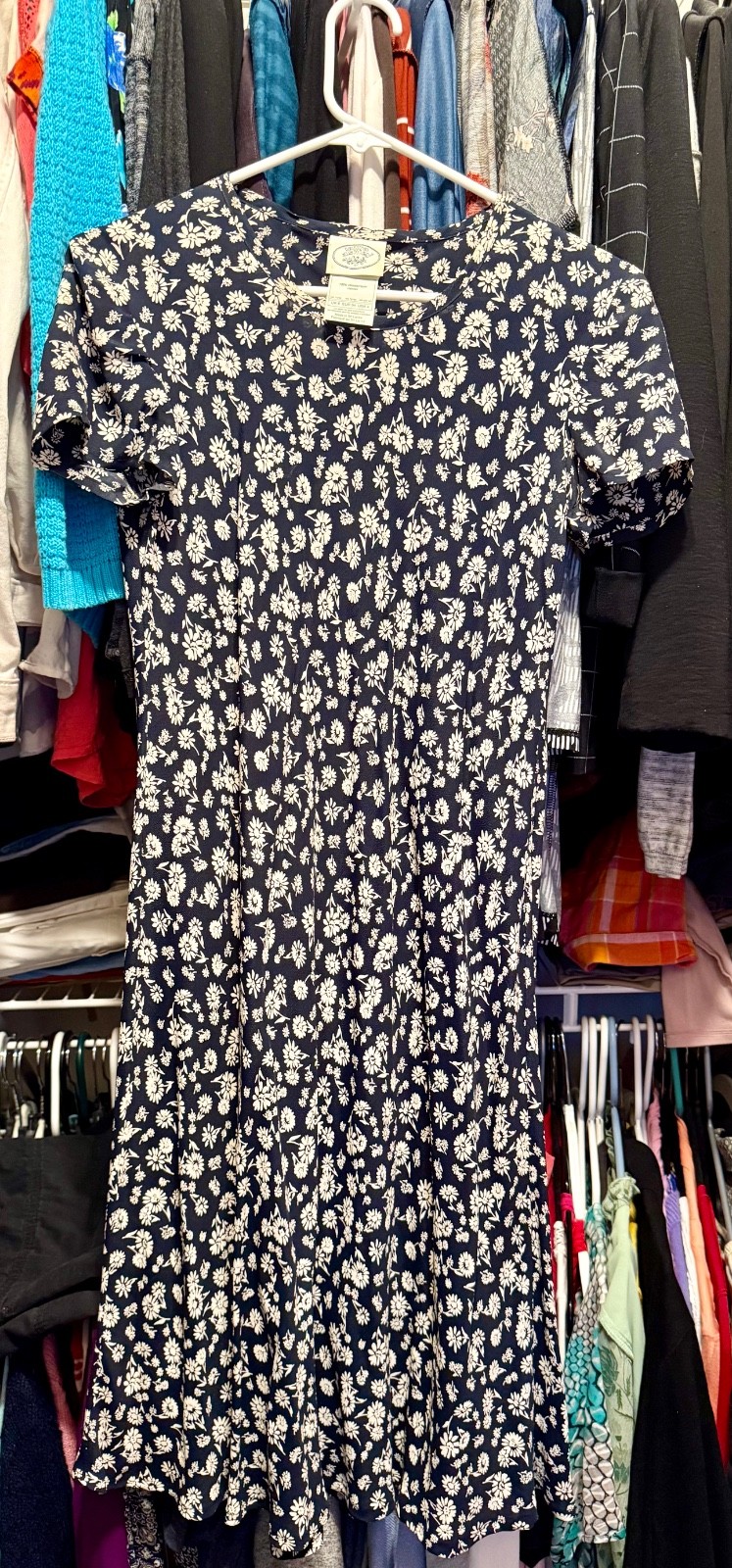 Laura Ashley Navy and white floral dress