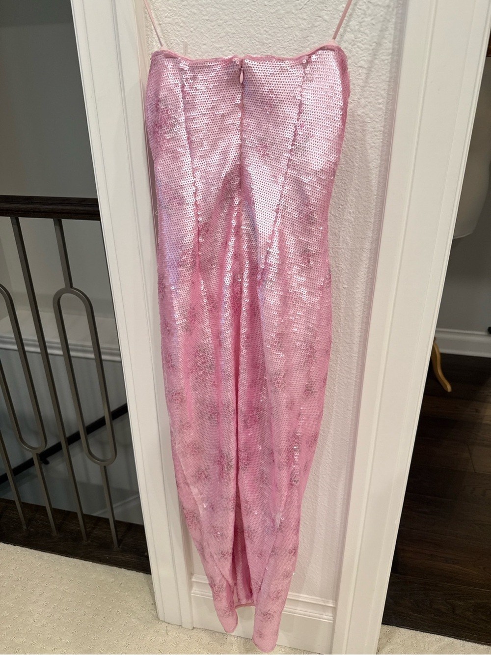 LoveShackFancy Pink Sequin Strapless Maxi Dress Size 2 Party Occasion
