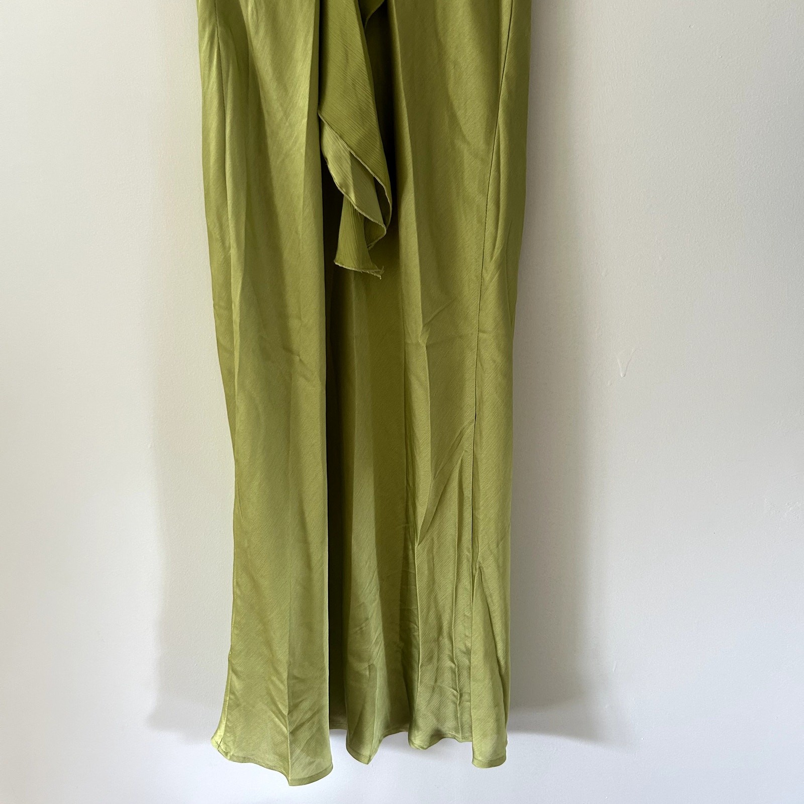 Peppermayo Jade Escape Ruffle Lime Green Maxi Dress NWT Size 8