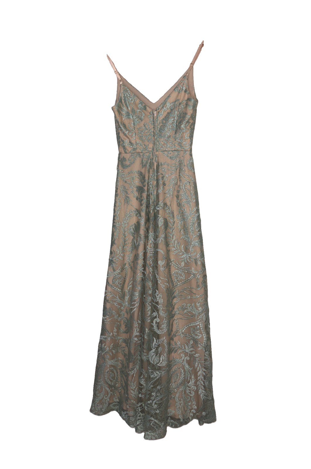 Speechless Nude Mint Opulent Embellished Lace Prom Formal Dress Junior 1