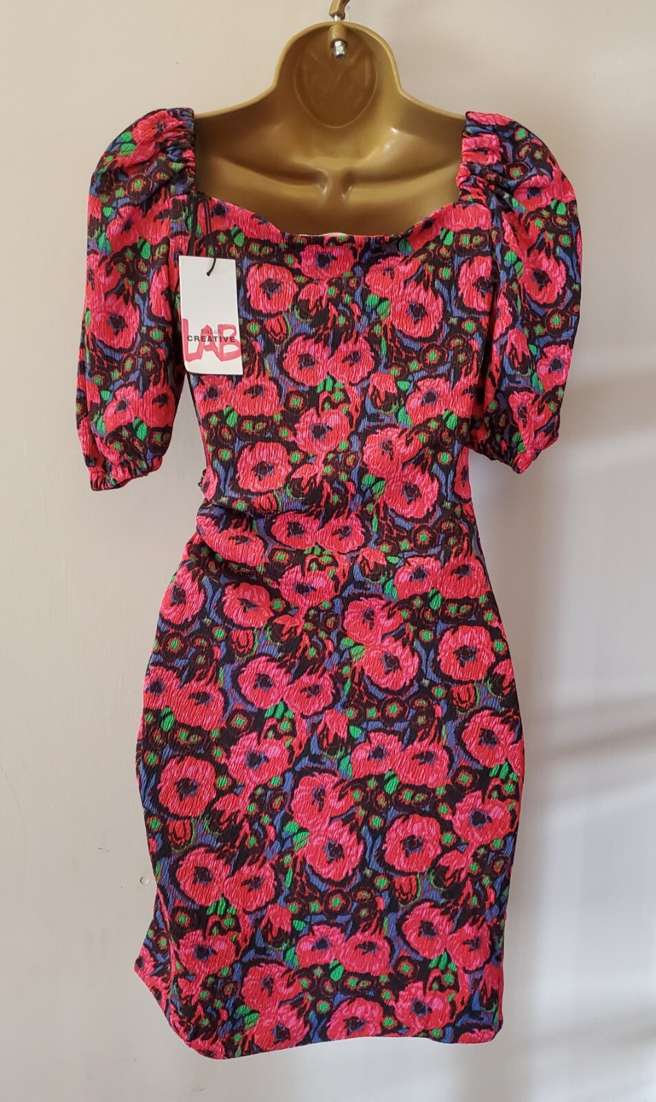 Ba&sh Lab Creative Dolly Jewel Button Summer Mini Dress Size 0 UK 6 New RRP £230