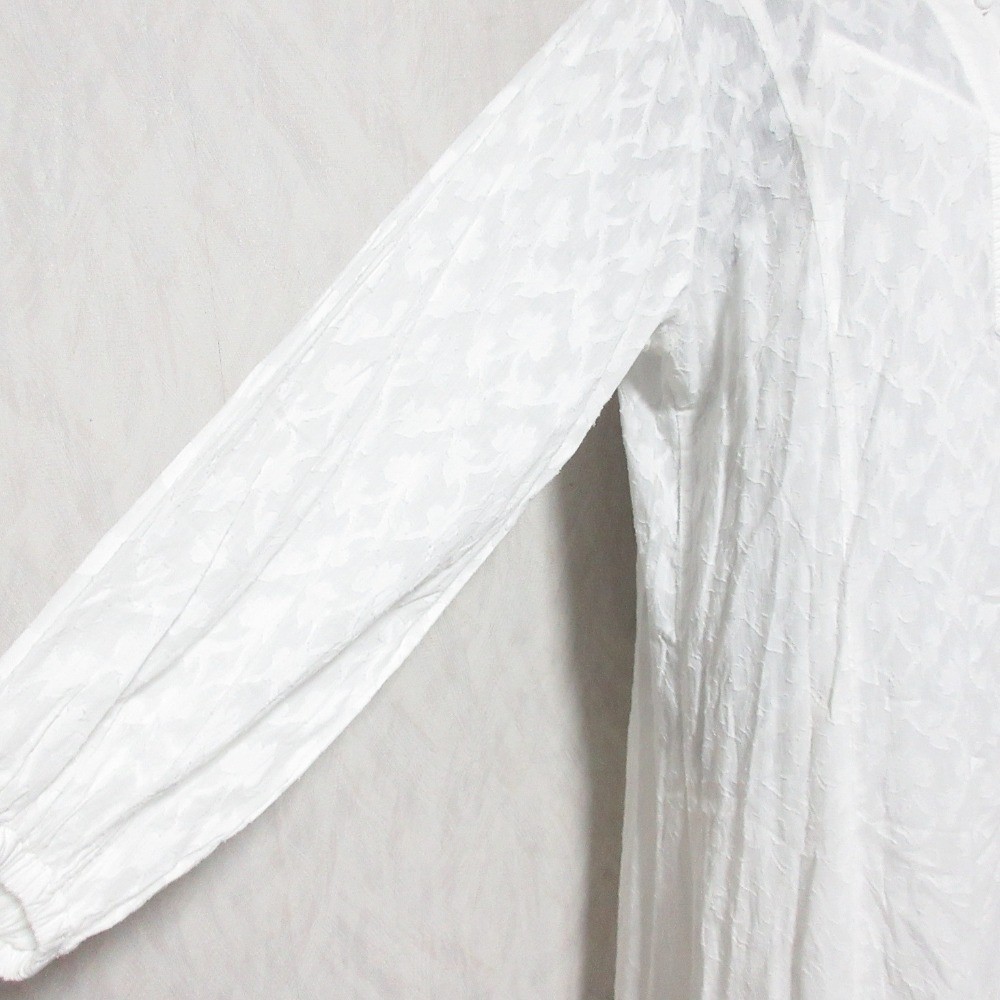 24SS JOURNAL STANDARD Relume Cotton Jacquard Flare Dress F White Women USED
