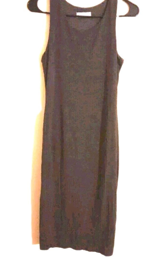 Stella Luce Tank Dress Gray Women’s sz Medium Stretch 95% Rayon 5% Spandex