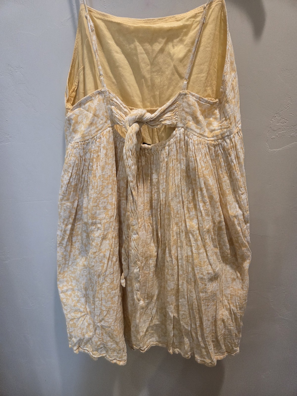 American Eagle Babydoll Cottagecore Dress Size Medium Mini Yellow Gold -00232