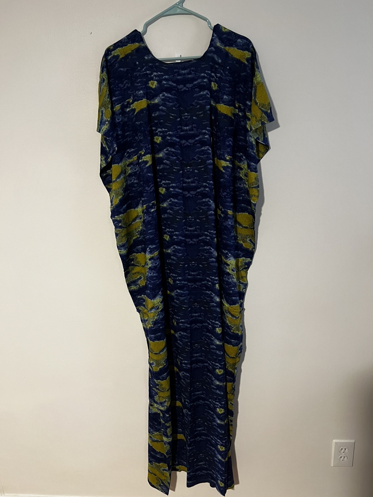 New Kaftan/ MooMoo/ Baati One size fits Most BlueGreen 60 inch length