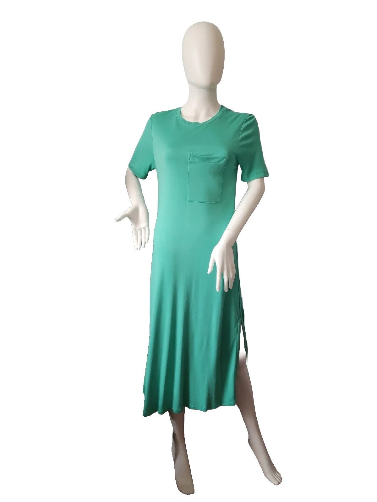 ATM Anthony Thomas Melillo Jade Green T Shirt Maxi Dress Size Medium NWT $225