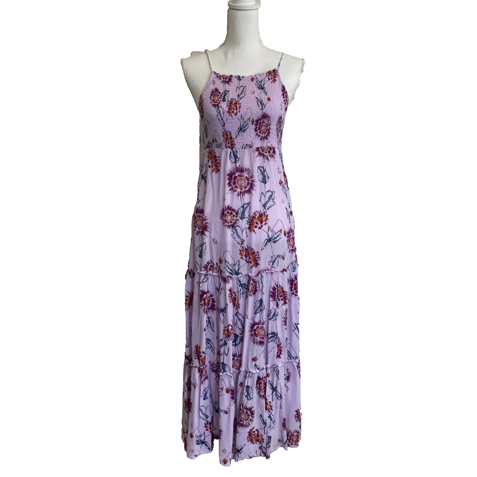 Free People Maxi Dress size Small Lavender Intimately Floral Garden Party Boho