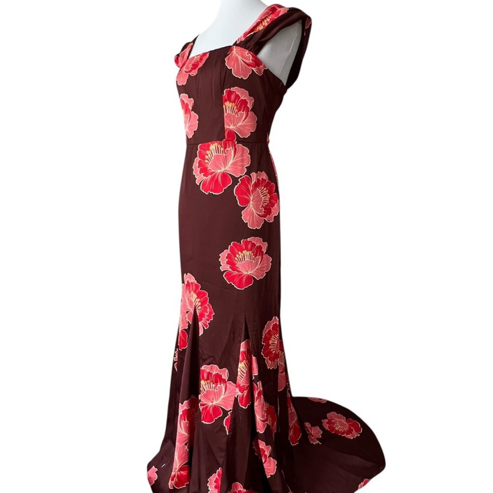 Formal Dress 12 Y2K Large Tropical Maxi Hawaiian Long Fall Wedding Guest Cruise