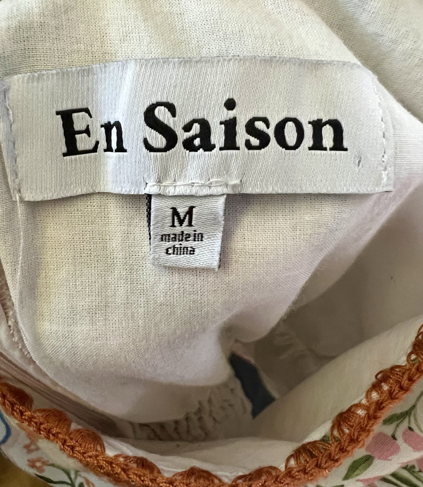 🔥NWOT En Saison Alaia Scarf Print Mini Dress Ivory Terracotta Medium