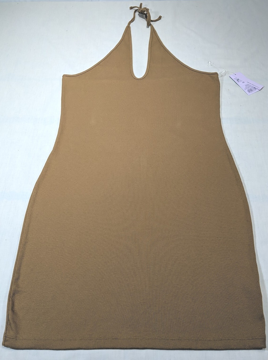 WILD FABLE Women’s Brown V-Neck Stretch Tie-Strap Halter Top Dress size XXL NWT