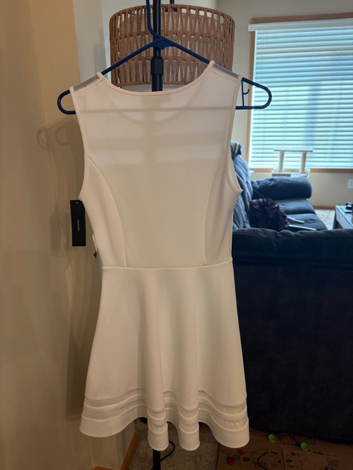 Lulus Final Stretch Ivory Dress- Small – Mid-thigh length- link in description