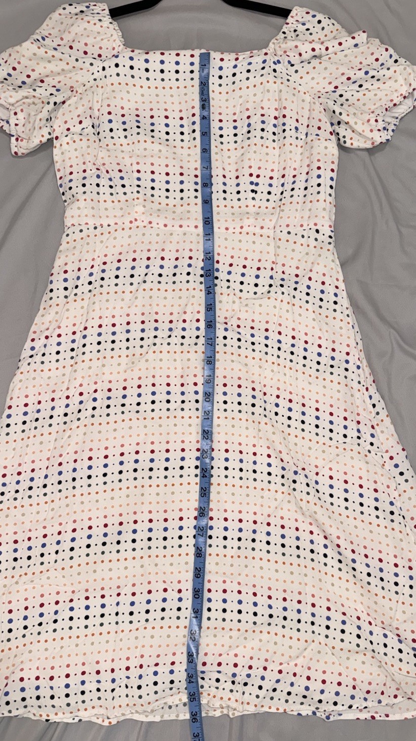 LOFT 8P Whimsical Cottagecore Etherial Square Neck Puff Sleeves Aline Midi Dress