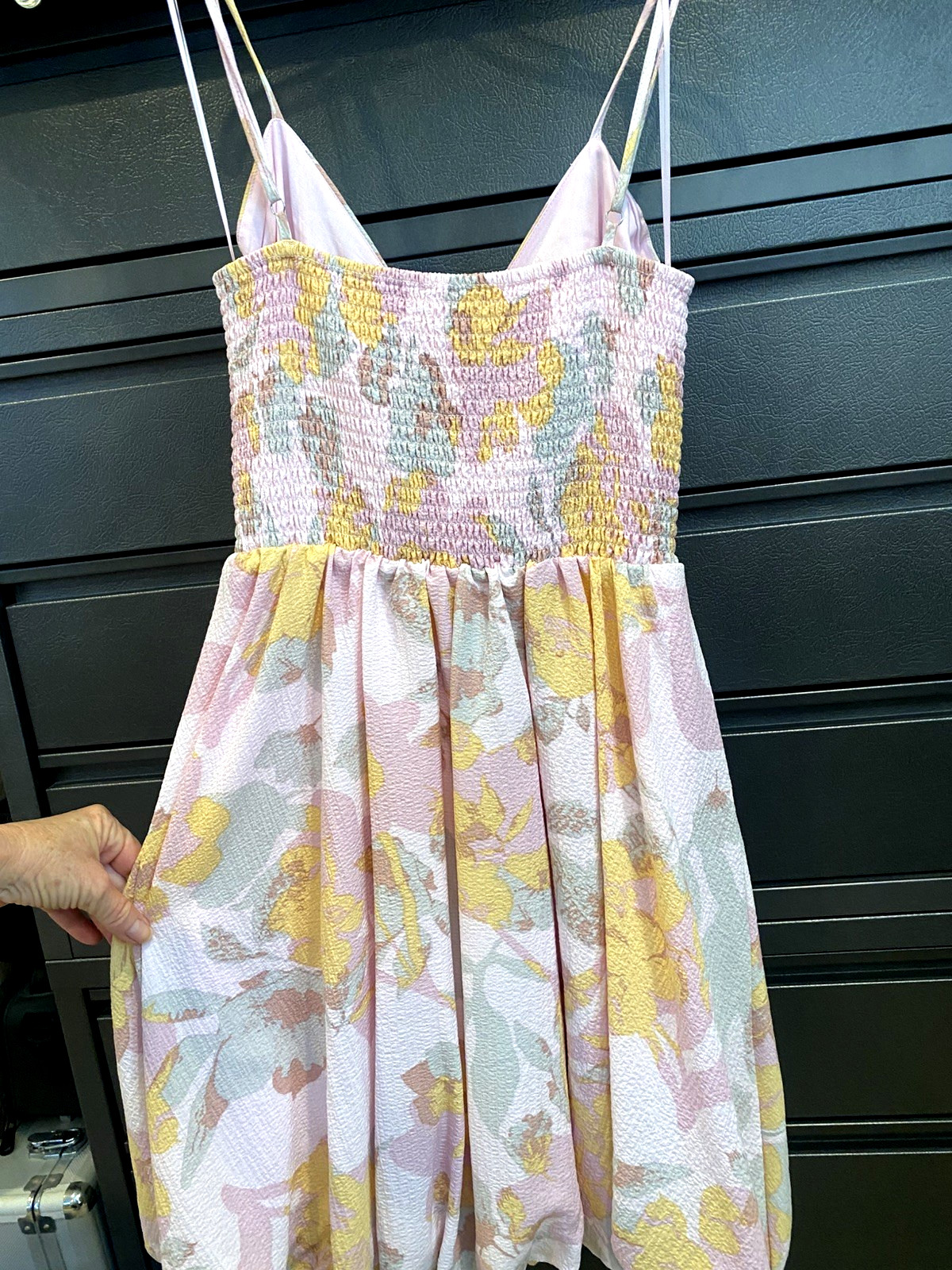 NWT En Creme Sundress Spaghetti Straps, Sz. Small Ladies Cute Bow Front Pastels