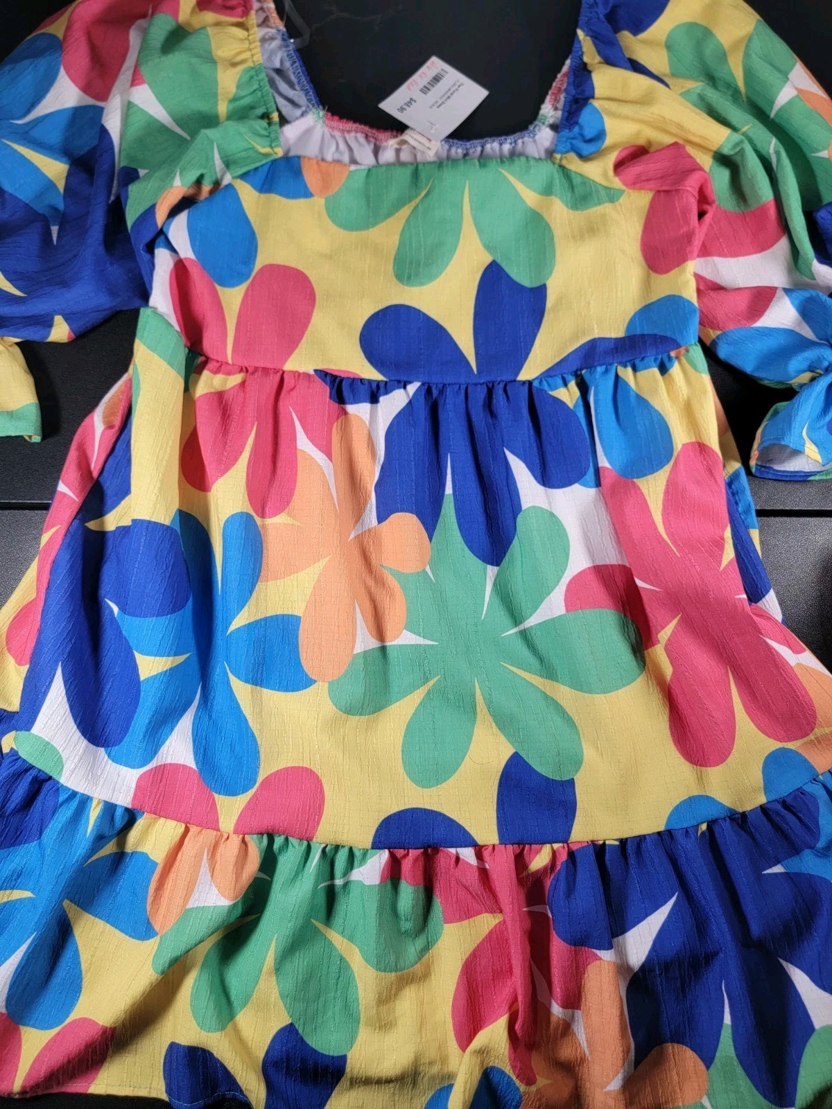 Peach Love Women’s Medium Mini Floral Dress Multicolor Spring Summer W/tags