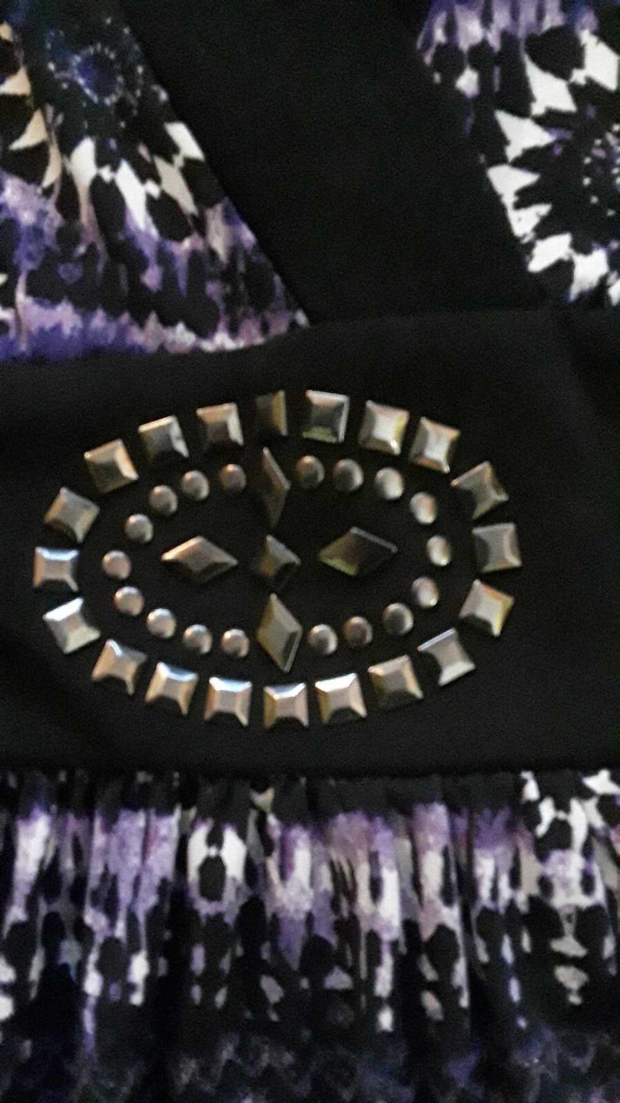 A. Byer Purple Sundress Small Boho Artsy Fairy Cowgirl Daisy Belt Tie Stud Flora